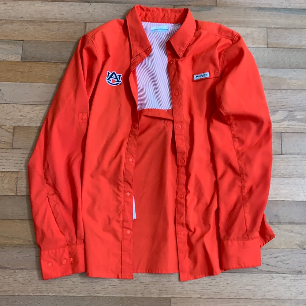 Auburn University Columbia PFG Tahimi fishing shirt size M